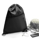 Universal Drawstring Bag Schoolbag Backpack PE Gym Sports Swim Bag With Zipper