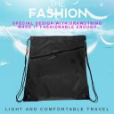 Universal Drawstring Bag Schoolbag Backpack PE Gym Sports Swim Bag With Zipper