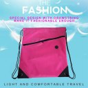 Universal Drawstring Bag Schoolbag Backpack PE Gym Sports Swim Bag With Zipper