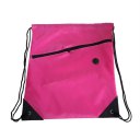 Universal Drawstring Bag Schoolbag Backpack PE Gym Sports Swim Bag With Zipper