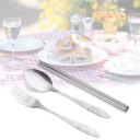 Portable 3Pcs Stainless Steel Cutlery Set Chopsticks Spoon Fork Tableware