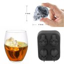 Eco-friendly Soft Silicone Summer Ice Mold Skull Shape Halloween DIY Ice Mold