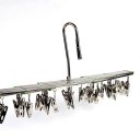 Windproof Stainless Steel Swivel Clothes Hanger Organizer with 35 clips