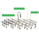 Windproof Stainless Steel Swivel Clothes Hanger Organizer with 35 clips