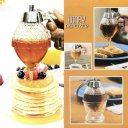 200ML Glass 1 Cup Bee Hive Acrylic Honey Syrup Dispenser Jar With Stand