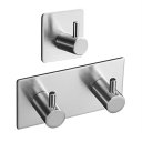 Sticker Adhesive 304 Stainless Steel Hook Clothes Coat Hanger Bathroom Hook