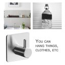 Sticker Adhesive 304 Stainless Steel Hook Clothes Coat Hanger Bathroom Hook