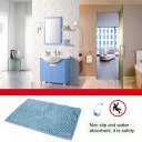 40x60CM Large Size Solid Color Microfiber Chenille Bathroom Floor Mat Doormat