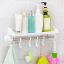 Powerful Suction Bathroom Hanging Storage Rack With Hook Holder Organizer