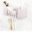 Multifunctional Toothbrush Holder Bathroom Accessory Adhesive Storage Rack