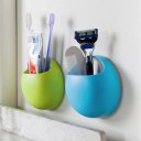 Home Bathroom Toothbrush Wall Mount Holder Sucker Suction Cups Organizer