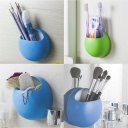 Home Bathroom Toothbrush Wall Mount Holder Sucker Suction Cups Organizer