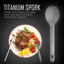 Ultralight Titanium Spork Long Handle Spoon Outdoor Camping Picnic Tableware