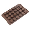 24 Holes Chocolate Molds for Chocolate & Solid Grids Chocolate Baking Mold