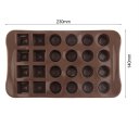 24 Holes Chocolate Molds for Chocolate & Solid Grids Chocolate Baking Mold