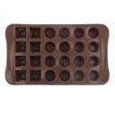 24 Holes Chocolate Molds for Chocolate & Solid Grids Chocolate Baking Mold