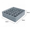 Charcoal 30 Cell Foldable Bamboo Underwear Socks Drawer Seperate Storage Box