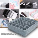 Charcoal 30 Cell Foldable Bamboo Underwear Socks Drawer Seperate Storage Box