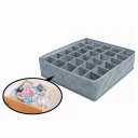 Charcoal 30 Cell Foldable Bamboo Underwear Socks Drawer Seperate Storage Box