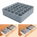 Charcoal 30 Cell Foldable Bamboo Underwear Socks Drawer Seperate Storage Box