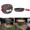 3-4 Person Cooking Pot Camping Cookware Outdoor Pots Frying Pan Kettle Set