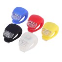 LED Bicycle Bike Cycling Silicone Head Front Rear Wheel Safety Light Lamp