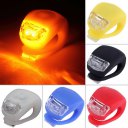 LED Bicycle Bike Cycling Silicone Head Front Rear Wheel Safety Light Lamp