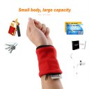 Multifunctional Fleece Outdoor Gym Cycling Hiking Wrist Wallet With Zipper