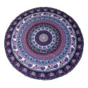 Round Shape Beach Towel Elephant Digital Printed Polyester Blanket Yoga Mat