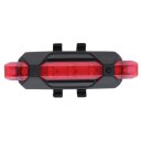 Bike Bicycle USB Rechargeable 4 Modes Waterproof Tail Rear Light Bright LED