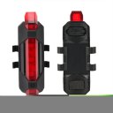 USB Rechargeable LED Cycling Tail Rear Bicycle Light Folding Light Red Light