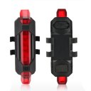 USB Rechargeable LED Cycling Tail Rear Bicycle Light Folding Light Red Light