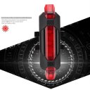 USB Rechargeable LED Cycling Tail Rear Bicycle Light Folding Light Red Light