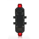 USB Rechargeable LED Cycling Tail Rear Bicycle Light Folding Light Red Light