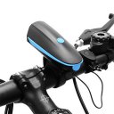 USB Charge Bycicle LED Light Electric Horn Headlight Handlebar Flashlight