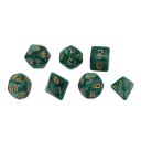 Bright Color 7 Pcs Set Creative Multi-Faceted Pearl Gemmed Acrylic Dice