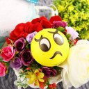 Yellow Facial Expression Stress Relief Sponge Foam Balls Hands Squeeze Toys