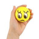 Yellow Facial Expression Stress Relief Sponge Foam Balls Hands Squeeze Toys