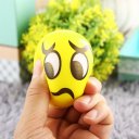 Yellow Facial Expression Stress Relief Sponge Foam Balls Hands Squeeze Toys