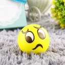 Yellow Facial Expression Stress Relief Sponge Foam Balls Hands Squeeze Toys