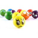 Yellow Facial Expression Stress Relief Sponge Foam Balls Hands Squeeze Toys