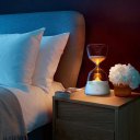 LED Night Light Lamp USB Charging Hourglass Time Record for Holiday Gifts