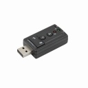 Black USB Virtual 7.1-Channel USB 2.0 Audio Sound Card Adapter