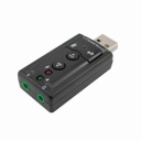 Black USB Virtual 7.1-Channel USB 2.0 Audio Sound Card Adapter