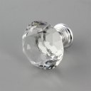 10Pcs 30mm Diamond Shape Crystal Glass Knob Cupboard Drawer Pull Handle New