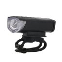 USB Rechargeable Bike Head / Front White Light Lamp Black Bicycle Cycling