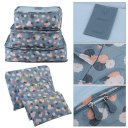 6Pcs Set Travel Bag Household Clothing Makeup Packing Toiletry Storage Box