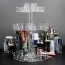 Transparent 360 Rotating Makeup Organizer Case Cosmetic Jewelry Storage Holder