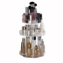 Transparent 360 Rotating Makeup Organizer Case Cosmetic Jewelry Storage Holder