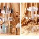 Transparent 360 Rotating Makeup Organizer Case Cosmetic Jewelry Storage Holder